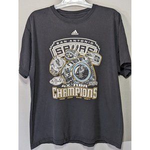 Y2k VNTG San Antonio Spurs 4x NBA Championship Ring Graphic T-shirt  Adidas XL